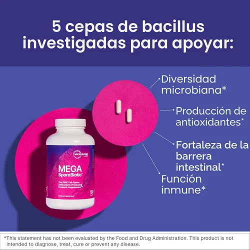 Vista 2 de Microbiome Labs MegaSporeBiotic (60 cápsulas) + MegaMucosa (5.5 oz en polvo) Probiótico y apoyo de la mucosa intestinal - Probiótico a base