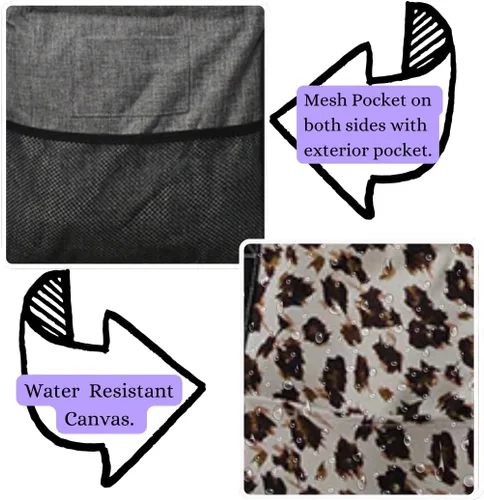 Vista 151 de NGIL Bolsa de comestibles reutilizable extra grande plegable de gran tamaño para comestibles, almacenamiento, picnic, playa, Estampado