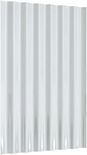 Vista 6 de vidaXL Paneles de techo 12 piezas Acero Galvanizado Plata 23.6" x14.2