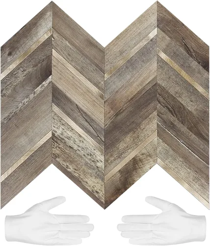 Vista 14 de STICKGOO 1 hoja de azulejos de espiga para despegar y pegar, PVC de mármol blanco para salpicaderos, azulejos de pared autoadhesivos para cocina