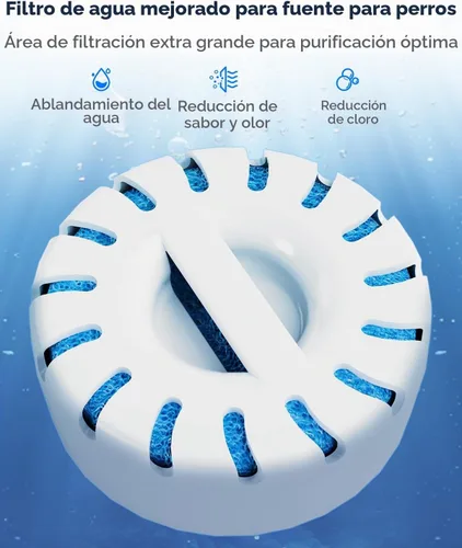 Vista 6 de Paquete de 4 filtros de agua de repuesto para fuente de agua IAD para perros grandes, sin BPA, dura 2 meses por filtro, compatible con fuentes