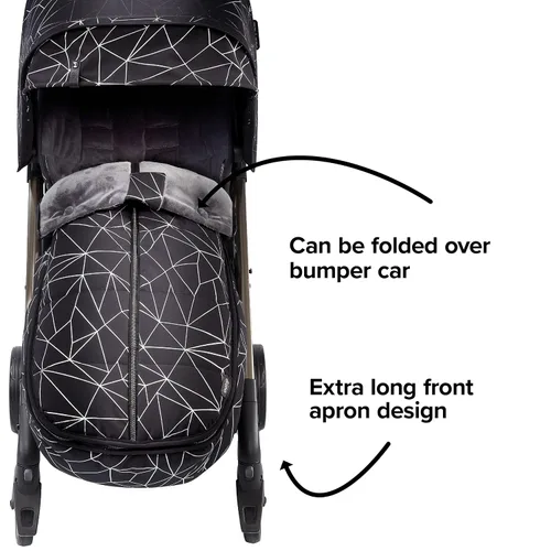 Vista 7 de Diono Saco de lujo para cochecito para todo tipo de clima, ajuste universal de bebé a niño pequeño con acolchado acogedor súper suave, resistente a