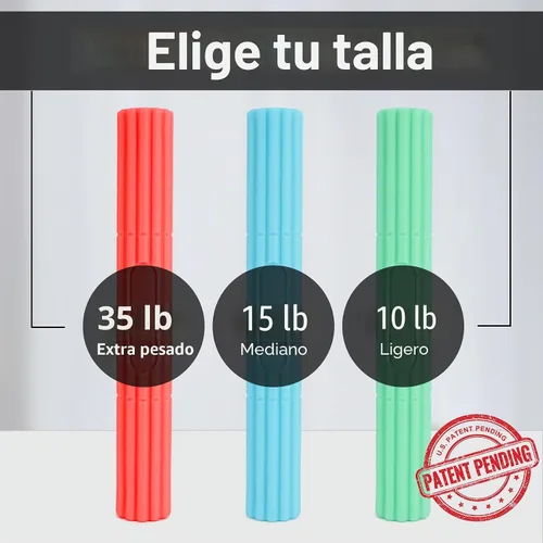 Vista 3 de Barra Fortalecedora de Terapia Flex para Codo de Tenista, Codo de Golfista, Tendinitis - Barra de Resistencia de Terapia Física para Alivio