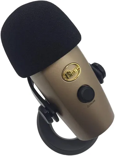 Vista 2 de Filtro Pop para Blue Yeti Nano Deadcat Wind Muff para Blue Yeti Nano Micrófono Cubierta de espuma Parabrisas para Blue Yeti Nano Mic (negro)