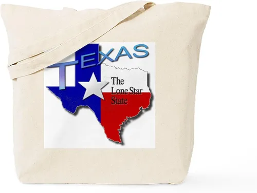 Vista 19 de CafePress Bolsa de mano de la bandera de Texas, bolsa de lona natural, bolsa de compras reutilizable