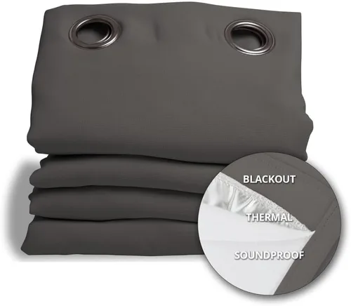 Vista 10 de Moondream DecibelControl™ Cortina insonorizada 3 en 1, reducción de ruido, aislamiento térmico, 100 % opaca, tecnología patentada, fabricada