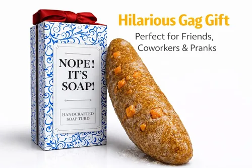 Vista 4 de Jabón Falso de Caca - Turd-Bar - No, Es Jabón - Jabón Artesanal Hecho a Mano para Hombres - Divertido Regalo de Broma de Caca Realista, Broma