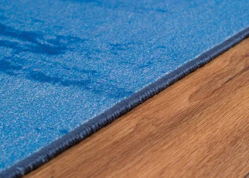 Vista 3 de Woven Trends Alfombra de área contemporánea y moderna, 046 Vintage Solid Cloud, extremadamente duradera y resistente a las manchas, elegante con Azul