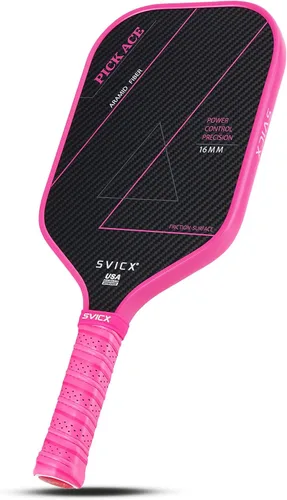 Vista 15 de Carbon Fiber Pickleball Paddle 16mm – Professional Pickleball Paddles with Superior Control, Power & Spin – Extended Handle for Two-Handed Grip