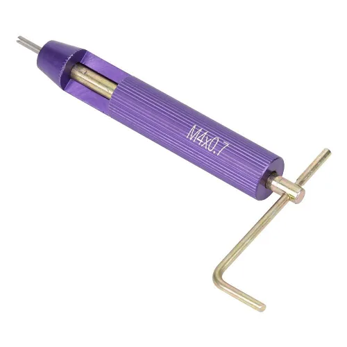Vista 8 de Kit de instalación de reparación de roscas de 50 piezas M4 x 2D insertos de rosca de acero inoxidable utilizados en materiales de baja resistencia