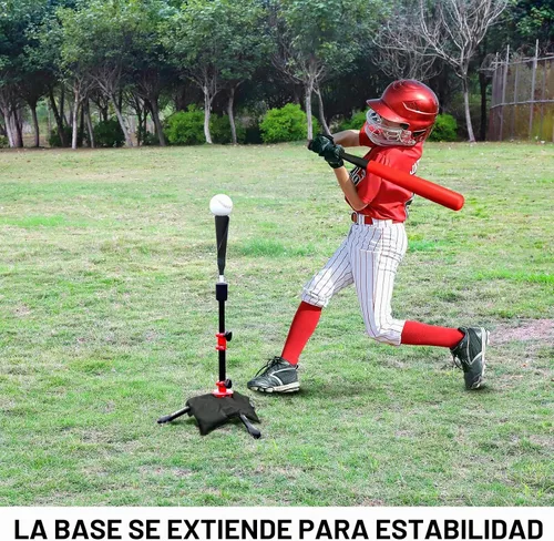 Vista 7 de BaseGoal Camiseta de Bateo de Béisbol para Niños, Tee de Bateo, Tee de Sóftbol, Tee de Bateo para Jóvenes, Tee de Teeball, Tee de Viaje, Altura