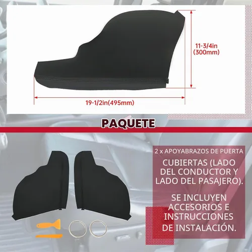 Vista 6 de HECASA Cubierta de reposabrazos para panel de puerta compatible con Odyssey Negro