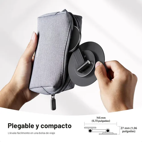 Vista 7 de UGREEN Soporte magnético para teléfono MagSafe, soporte de iPhone de altura ajustable para escritorio con rotación de 360° compatible con iPhone 17