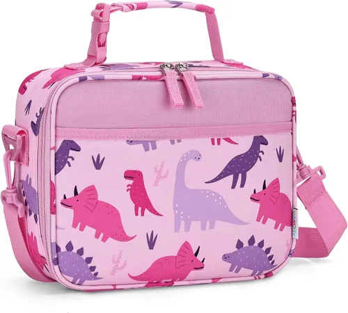 Vista 13 de VASCHY Bolsa de almuerzo para niños, reutilizable, aislada, para niños y niñas, con correa de hombro desmontable para guardería, escuela