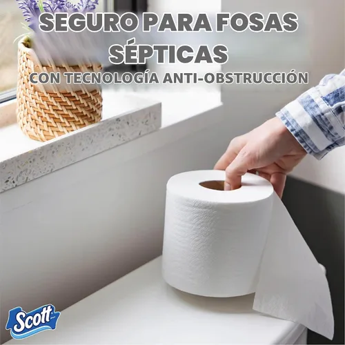 Vista 6 de Scott 1000 hojas por rollo, 8 rollos de papel higiénico, papel de baño