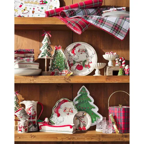 Vista 5 de Mud Pie Taza de Navidad vintage, reno, 15 onzas
