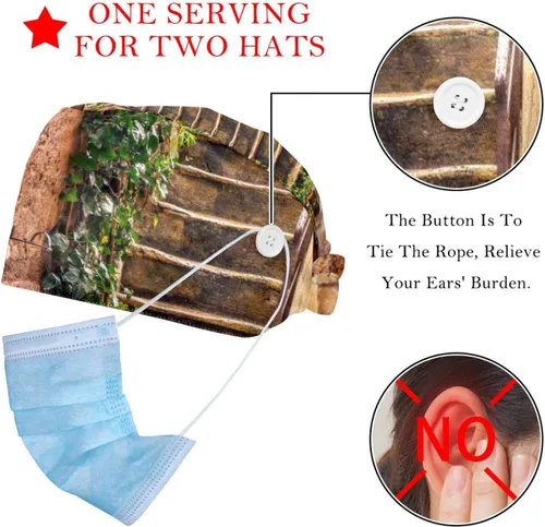 Vista 2 de Scrub Caps Women,Scrub Cap Suitable for Men and Women