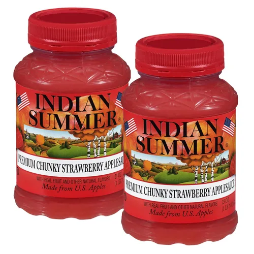 Vista 7 de Indian Summer Puré de manzana en trozos premium hecho con manzanas estadounidenses por cultivadores estadounidenses