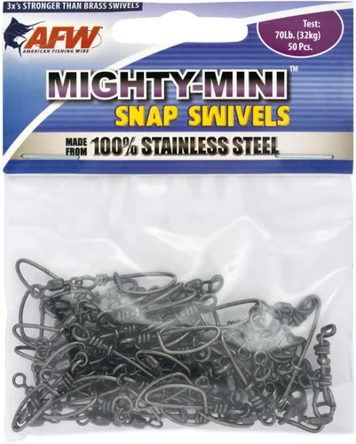 Vista 21 de American Fishing Wire Mighty Mini grúa giratoria, línea de pesca esencial, equipo de pesca compacto, giro de agua salada, giro de acero inoxidable