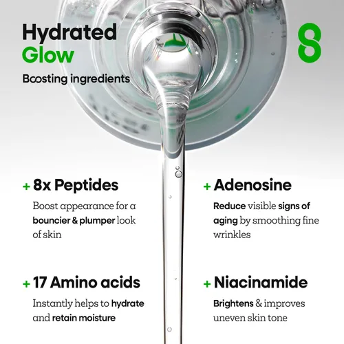 Vista 5 de Nature Republic The First Peptide Boosting Serum - Niacinamida, adenosina, suero facial hidratante y reafirmante, para líneas finas y poros, cuidado