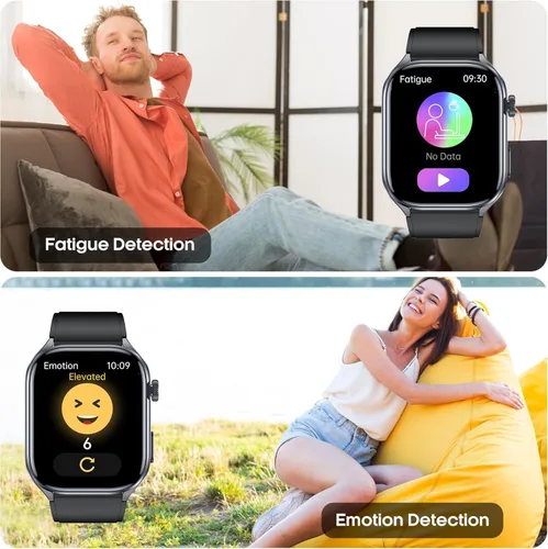 Vista 3 de Reloj inteligente avanzado de salud para mujeres y hombres con monitoreo en tiempo real de la frecuencia cardíaca, calidad del sueño y niveles