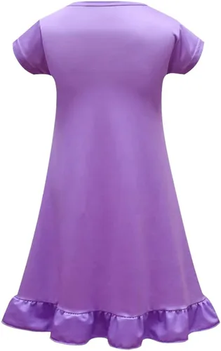 Vista 2 de Girls Fashion Cartoon Homewear Summer Casual Dress for Toddler