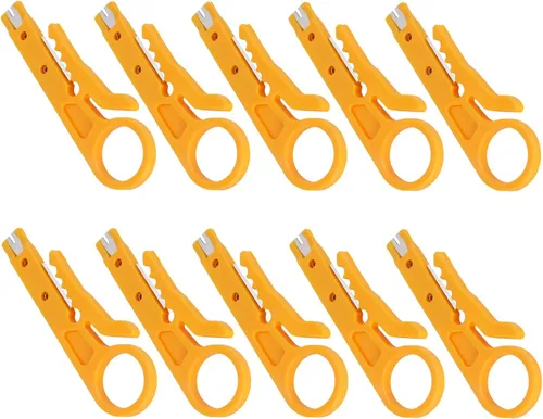Vista 6 de Mini pelacables, pelacables de red, cortador de perforación para cable de alambre de red, pelacables de categoría 5e, necesidades diarias