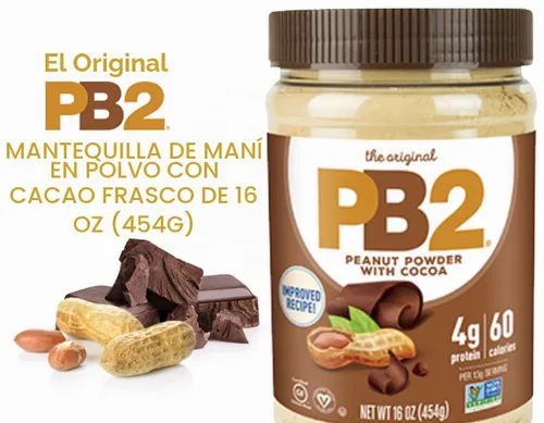 Vista 3 de PB2 con chocolate premium Bell Plantation