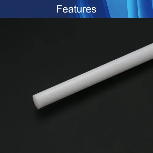 Vista 3 de Aicosineg Varilla redonda de plástico Polioximetileno Stick para la industria mecánica POM sólido duro blanco 1/3 x 39-3/8 pulgadas (D x L) 1 unidad