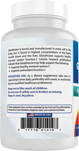 Vista 7 de Best Naturals L-Glutatión 250 mg 60 Cápsulas