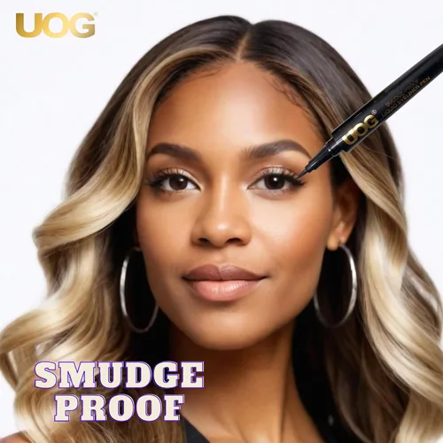 Vista 6 de UOG (United One Liquid Eyeliner Pen - Impermeable, a prueba de manchas y de larga duración (hasta 72 horas), secado rápido. Sin saltos, resistente a