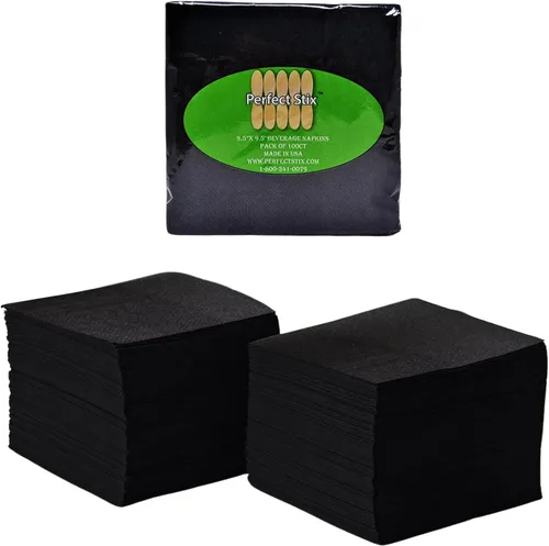Vista 9 de Servilletas perfectas de 2 capas. 100ct servilletas de papel para cóctel. Dos capas., Negro, 100