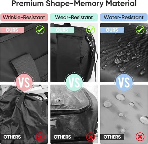 Vista 6 de BALEINE bolso de gimnasio para mujeres y hombres, pequeño bolso de lona impermeable y ligero para deportes, gimnasios y escapadas de fin de semana