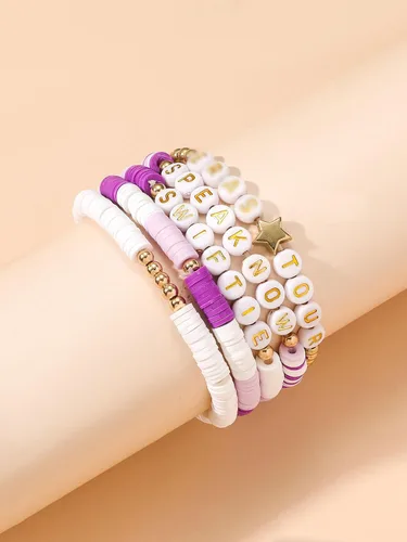 Vista 2 de Yiizetony Taylor Music - Juego de pulseras inspiradas en la música para Swifties, Eras Tour, traje de concierto Merch Swift llavero, pulseras