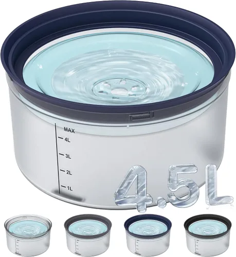 Vista 9 de Decflow Tazón de agua para perros de 1.2 galones, sin derrames, 4.5L de gran capacidad, cuencos para perros a prueba de derrames con disco flotante