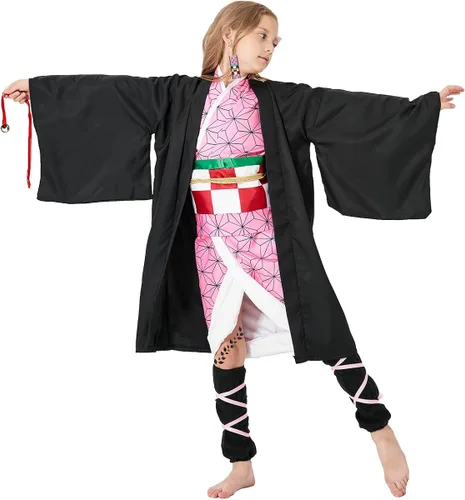 Vista 7 de PTXZEQ Disfraz de Tanjiro Kamado Demon Coslpay para Halloween Niños Audlt