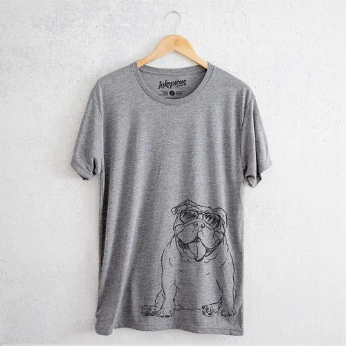 Vista 3 de Inkopious Tank The English Bulldog Camiseta Triblend para mujer