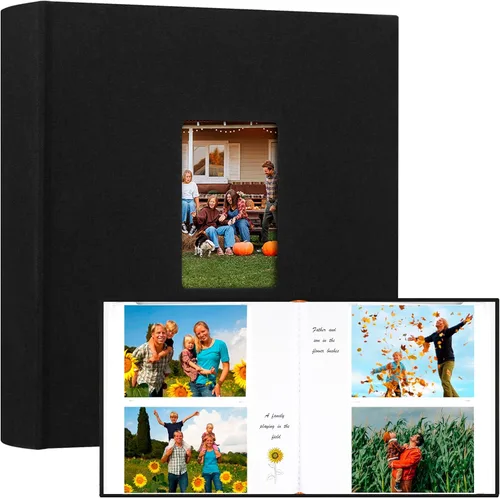 Vista 11 de Álbum de fotos de 600 bolsillos 4x6 con espacio para escribir, álbum de fotos de gran capacidad 4x6 que contiene 600 fotos horizontales
