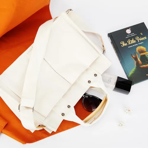 Vista 7 de YCPURSEDN Bolsas de lona con múltiples bolsillos simples y de moda para mujer