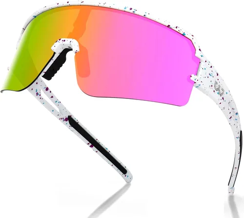 Vista 8 de FMY Gafas de sol polarizadas para ciclismo, lentes deportivos con protección UV400, para béisbol, correr, pescar, para hombres, mujeres y jóvenes