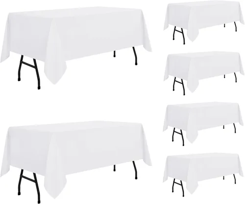 Vista 8 de Sancua Mantel cuadrado resistente a manchas y arrugas, lavable, de poliéster, decorativo de tela para mesa de comedor, fiestas de bufé y campamento
