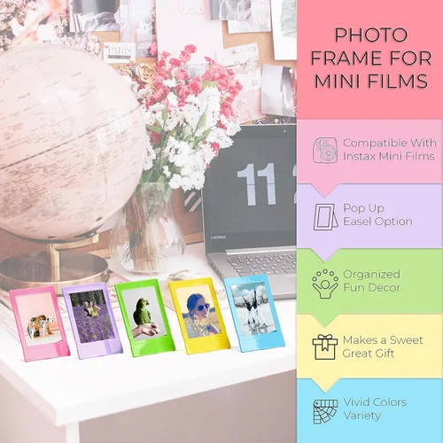 Vista 6 de Fujifilm - Paquete de cámara instantánea Instax Mini 12 con película instantánea Fujifilm Instax Mini (60 hojas) y accesorios que incluyen estuche