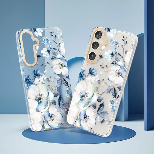 Vista 7 de MILPROX Funda para Samsung Galaxy S25 - Cubierta Slim Fit Floral S-25, Elegante Diseño de Flores Femenino, Carcasa Protectora Linda Ultra-Delgada