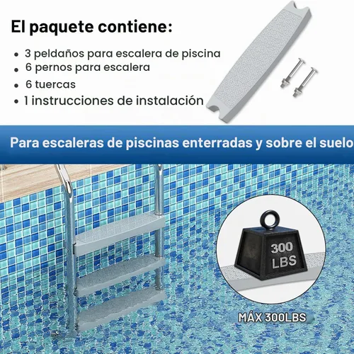 Vista 2 de Goovilla Escalera de repuesto para escalones de piscina, (paquete de 3)