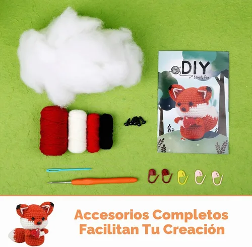 Vista 4 de Mnuizu Kit completo de ganchillo para principiantes, kit de ganchillo