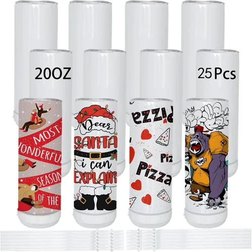 Vista 16 de AGH Paquete de 50 vasos de acero inoxidable con aislamiento al vacío de 10 onzas, con tapas y popotes, vasos de café de doble pared
