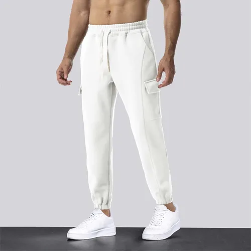 Vista 5 de GIERIDUC Men's Jogger Sweatpants Lightweight Skinny Corduroy Pants for Men Mens Joggers for Tall Guys Mens Orange Dress Pants