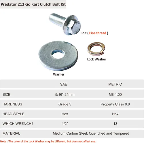 Vista 3 de FDJ Embrague Centrífugo 3/4 10 Dientes 212cc Motor Depredador Go Kart Embrague con Kit de Tornillo y Arandela