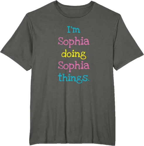 Vista 5 de Sophia - Camiseta con texto personalizado para niñas
