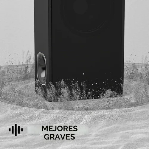 Vista 3 de Barra de sonido para TV, barra de sonido PHEANOO 2.1 CH con subwoofer, HDMI (ARC)/Bluetooth 5.0/óptica/conectividad AUX - D5